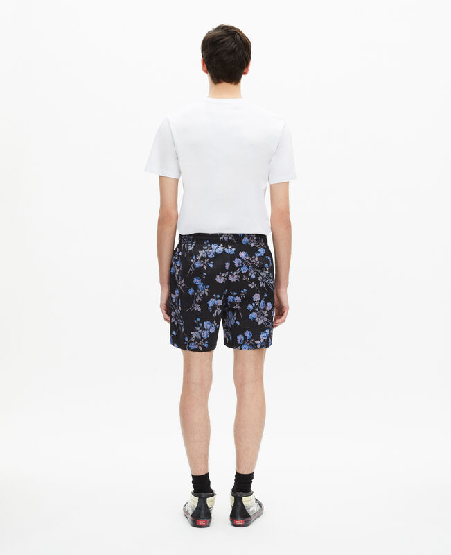 The Kooples HOMME BLACK BLUE maillot de bain imprimé fleuri noir