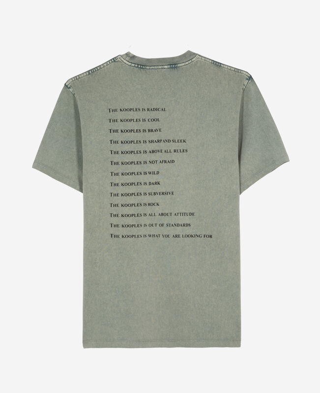 The Kooples HOMME BLUE/GREEN t-shirt what is vert