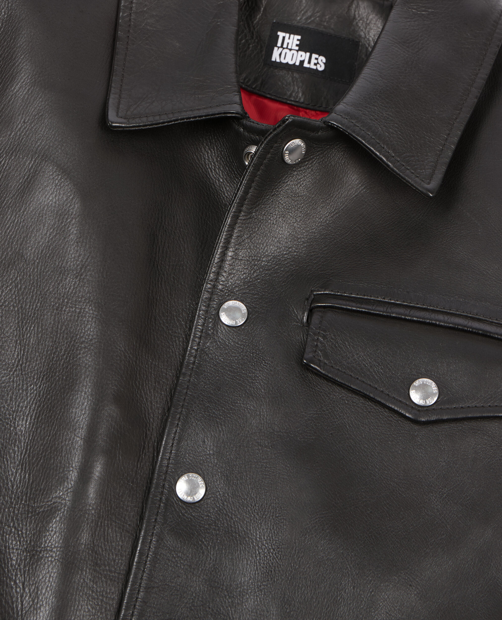 Veste en cuir noire, BLACK, hi-res image number null