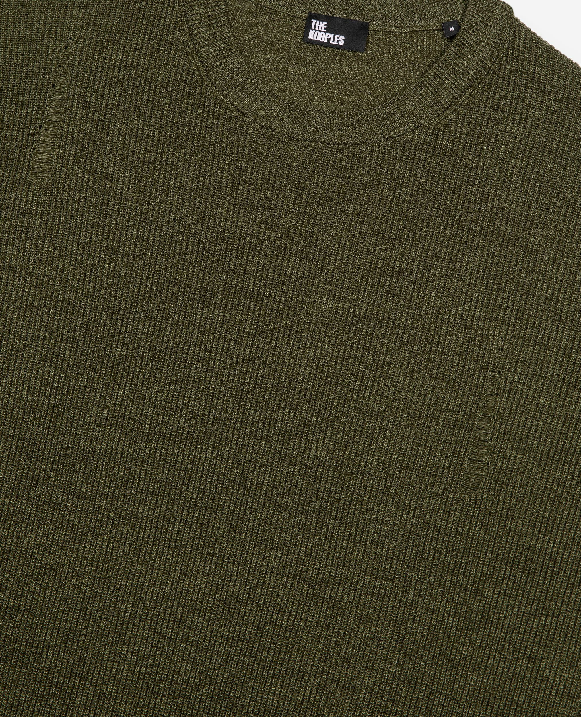 Pull en laine et lin kaki, OLIVE KAKI, hi-res image number null