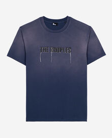 The Kooples HOMME DARK NAVY t-shirt avec logo délavé bleu marine