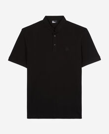 The Kooples HOMME BLACK polo en coton piqué noir