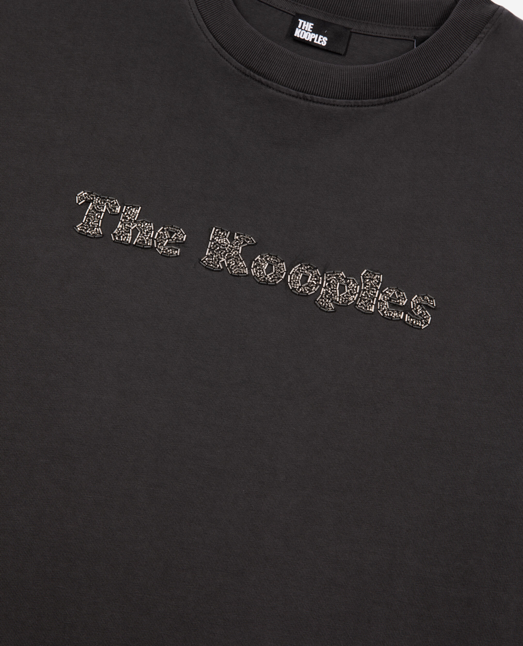 T-shirt avec logo délavé noir, BLACK WASHED, hi-res image number null