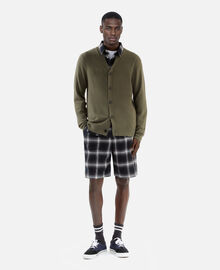 The Kooples HOMME OLIVE KAKI cardigan en cachemire kaki
