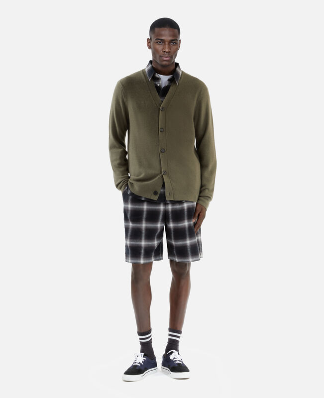 The Kooples HOMME OLIVE KAKI cardigan en cachemire kaki
