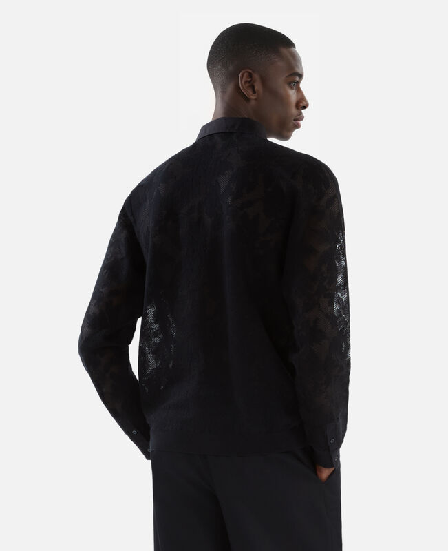 The Kooples HOMME BLACK chemise en dentelle noire