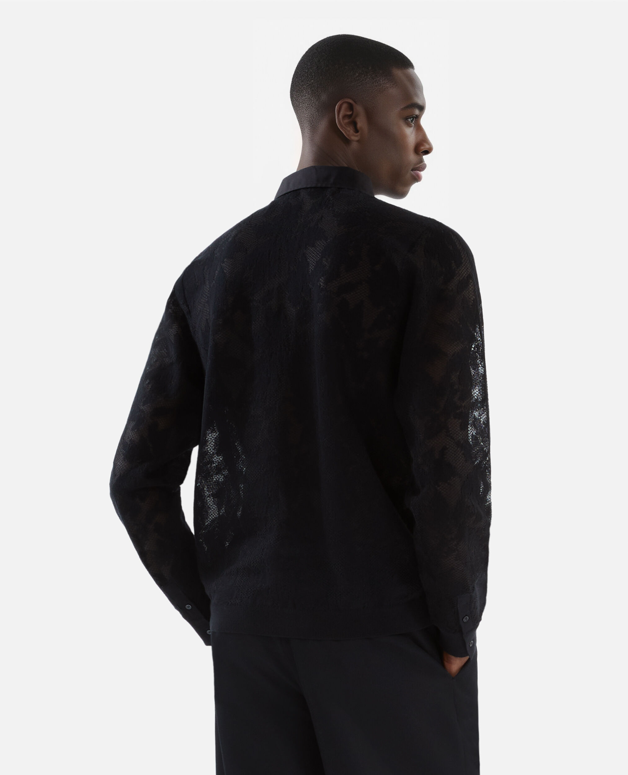 Chemise en dentelle noire, BLACK, hi-res image number null