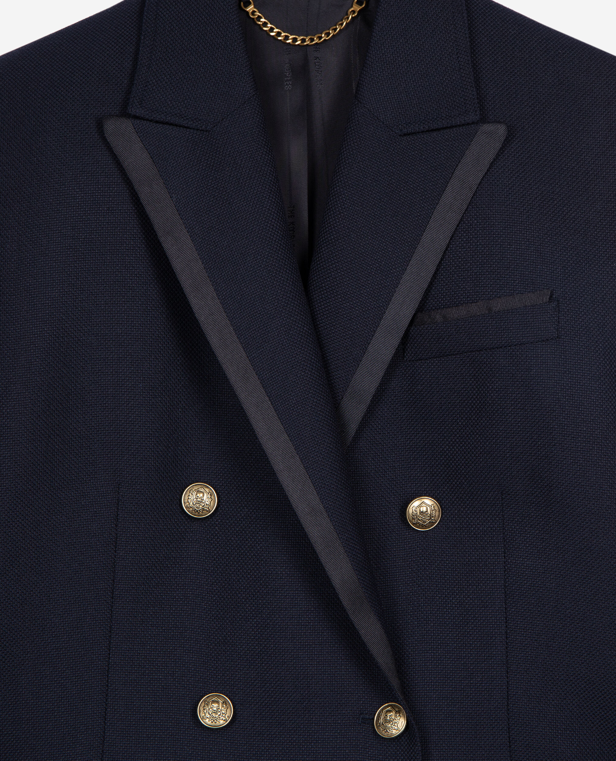 Veste tailleur en laine mélangée bleu marine, DARK NAVY, hi-res image number null