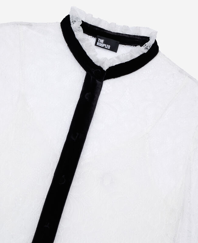 The Kooples FEMME ECRU chemise en dentelle écrue