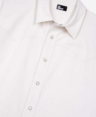 The Kooples MEN ECRU white short-sleeved shirt