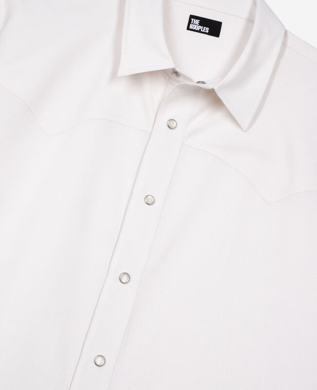 The Kooples HOMME ECRU chemise manches courtes blanche