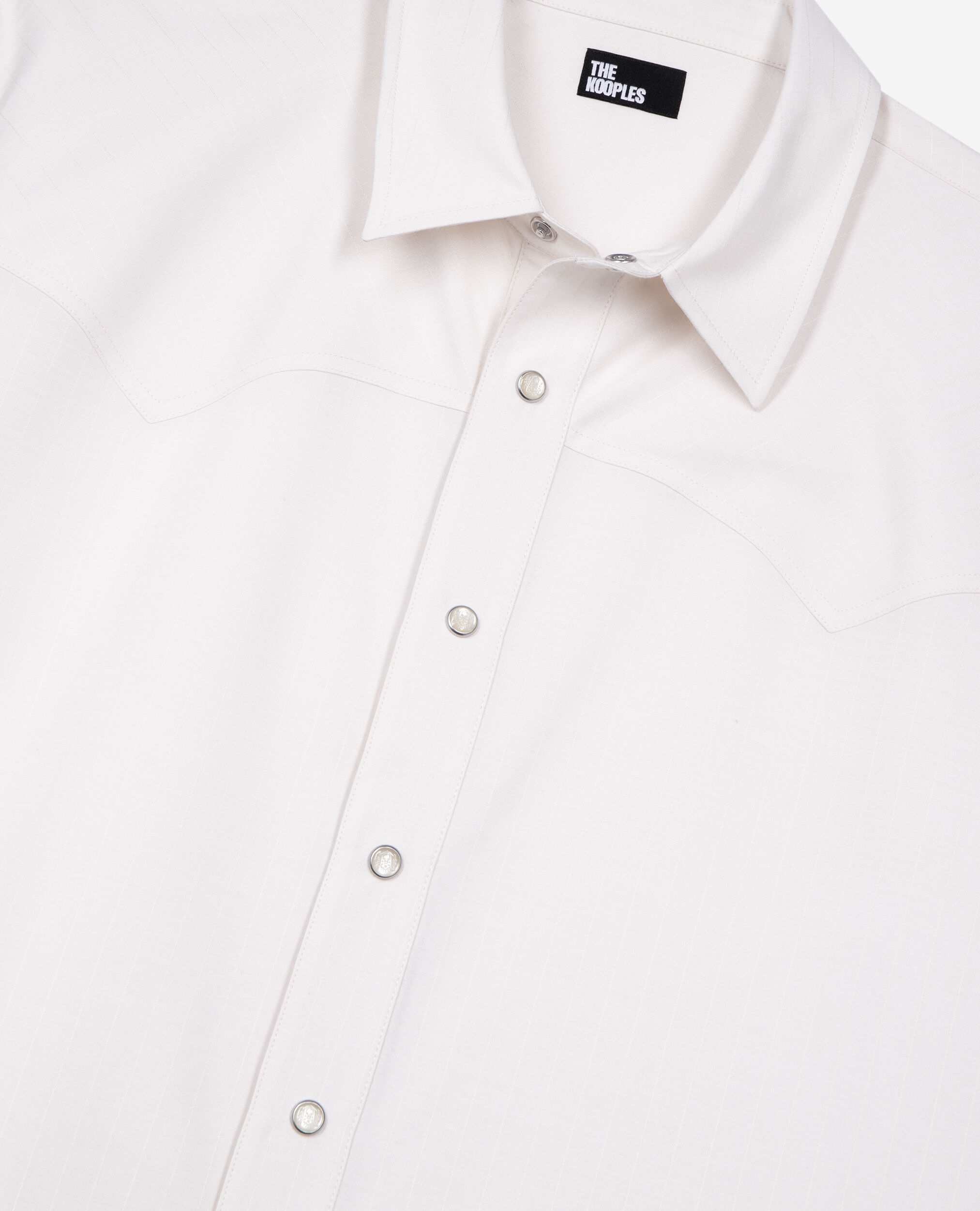 Chemise manches courtes blanche, ECRU, hi-res image number null