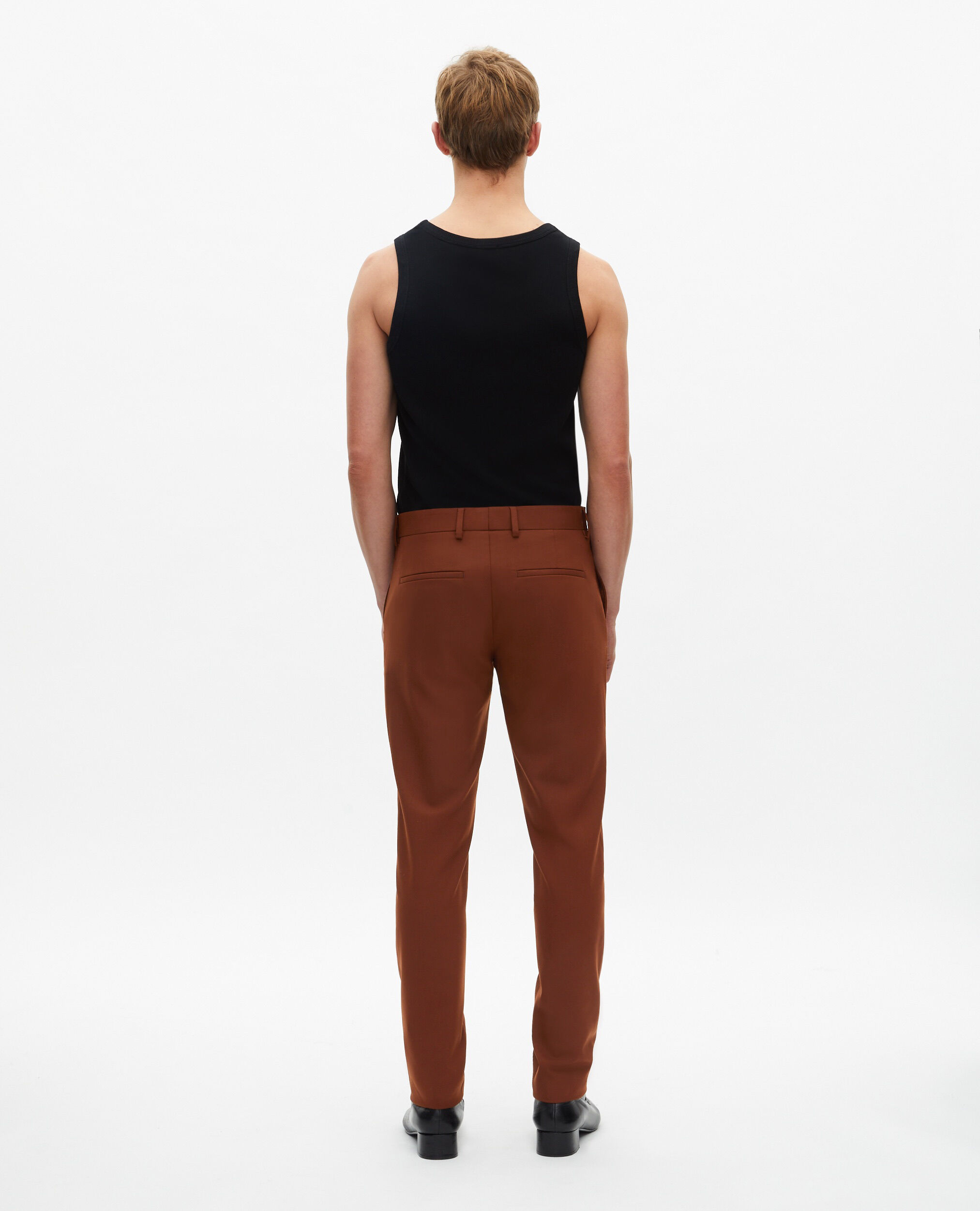 Pantalon de costume marron, ROUILLE, hi-res image number null