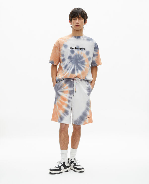 The Kooples HOMME NEW LIGHT BLUE short imprimé tie and dye bleu
