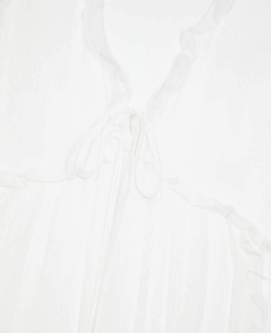 The Kooples FEMME ECRU robe courte avec volants écru