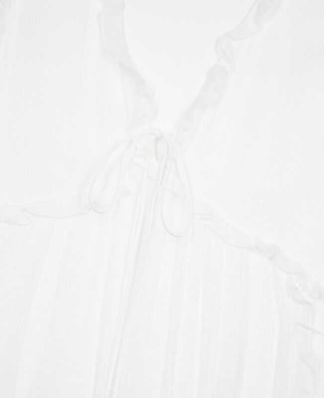 The Kooples FEMME ECRU robe courte avec volants écru