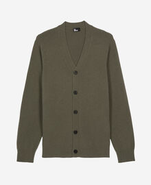 The Kooples HOMME OLIVE KAKI cardigan en cachemire kaki