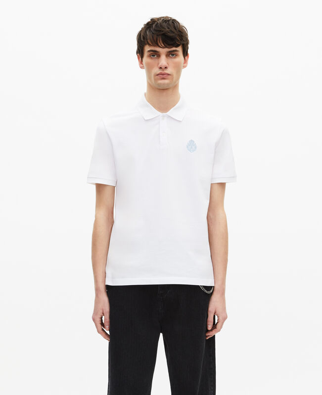 The Kooples HOMME WHITE polo en piqué col classique blanc