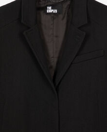 The Kooples FEMME BLACK manteau long en laine noir