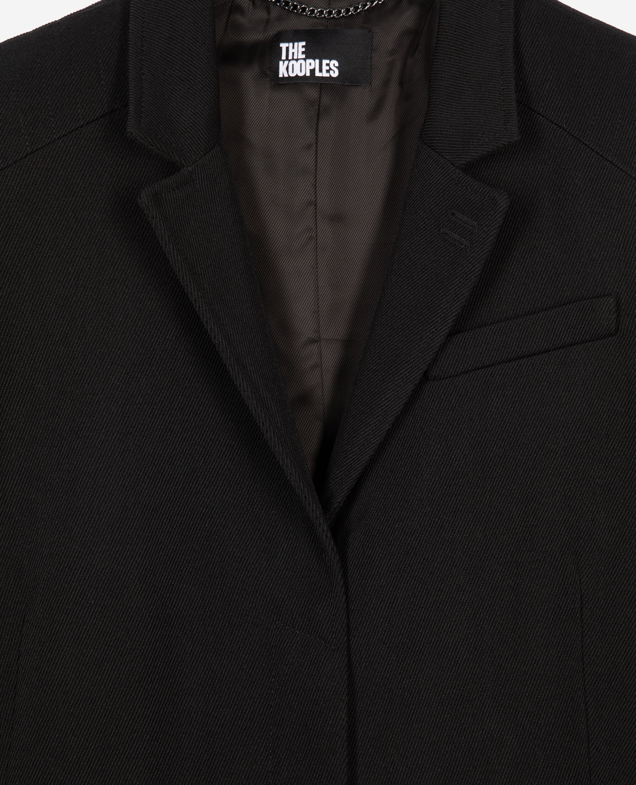 Manteau long en laine noir, BLACK, hi-res image number null