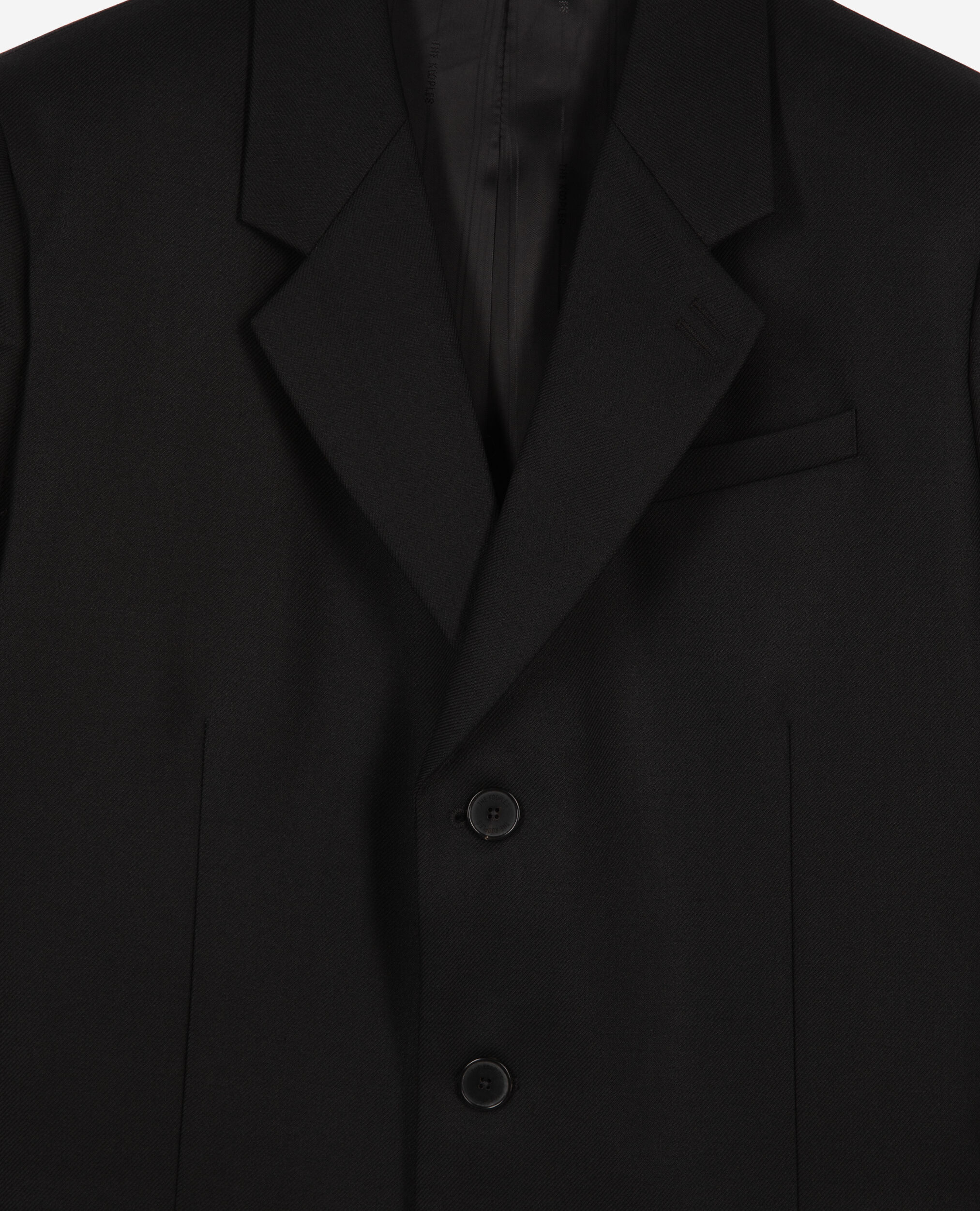 Manteau en laine noir, BLACK, hi-res image number null