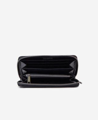 The Kooples UNISEX BLACK schwarze brieftasche mit wappen aus leder
