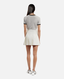 The Kooples FEMME ECRU jupe courte plissée écrue
