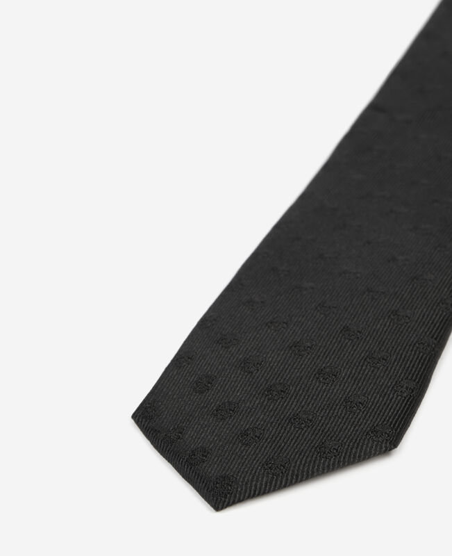 The Kooples HOMME BLACK cravate en soie noire