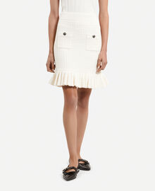 The Kooples FEMME ECRU jupe courte en maille écrue