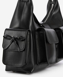 The Kooples FEMME BLACK sac amelia en cuir lisse noir
