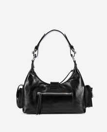 The Kooples FEMME BLACK sac amelia en cuir craquelé noir