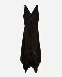 The Kooples FEMME BLACK robe longue plissée noire