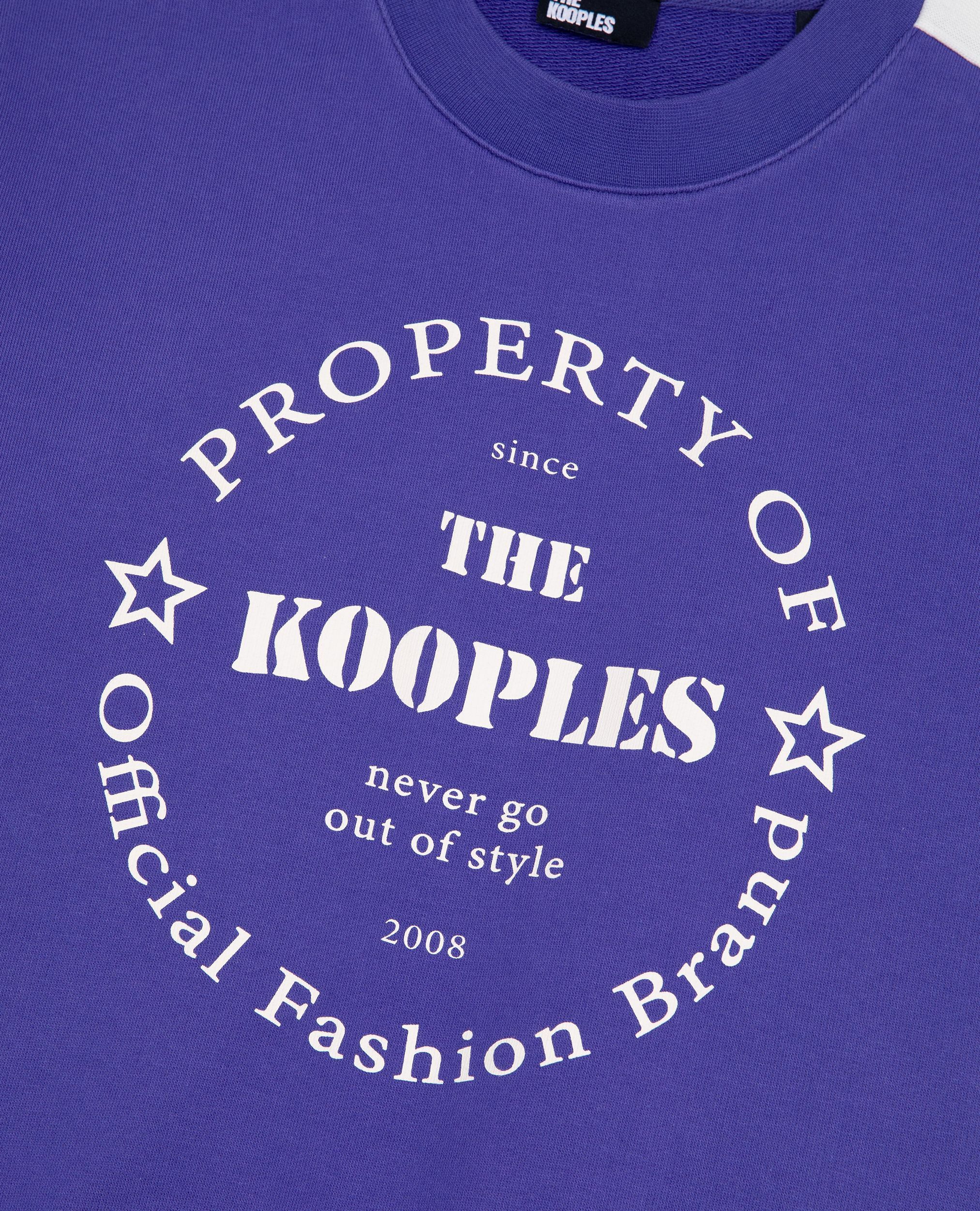 Sweatshirt manches courtes avec sérigraphie violet, ELECTRIC BLUE, hi-res image number null