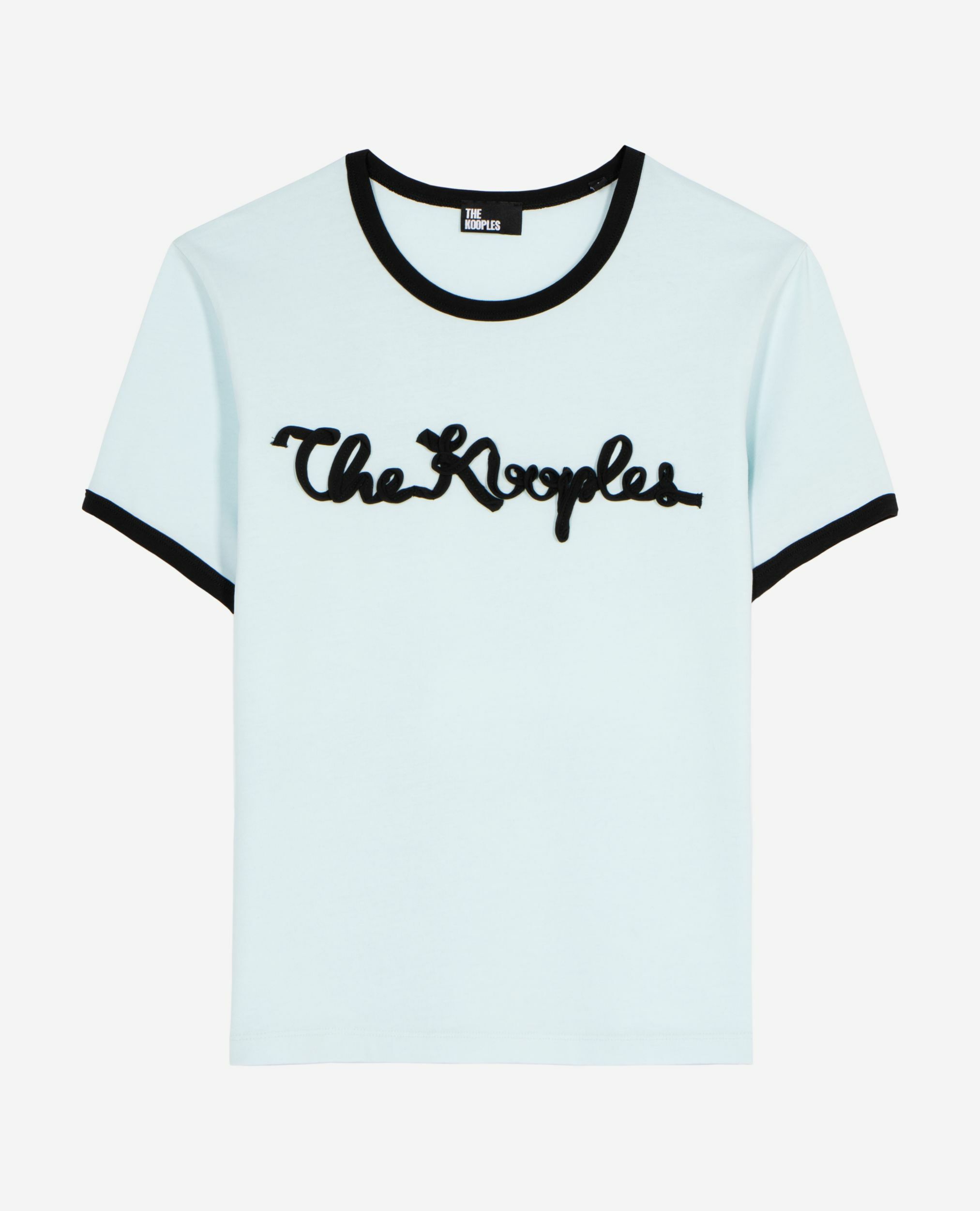 T-shirt broderie ruban bleu clair, BABY BLUE, hi-res image number null