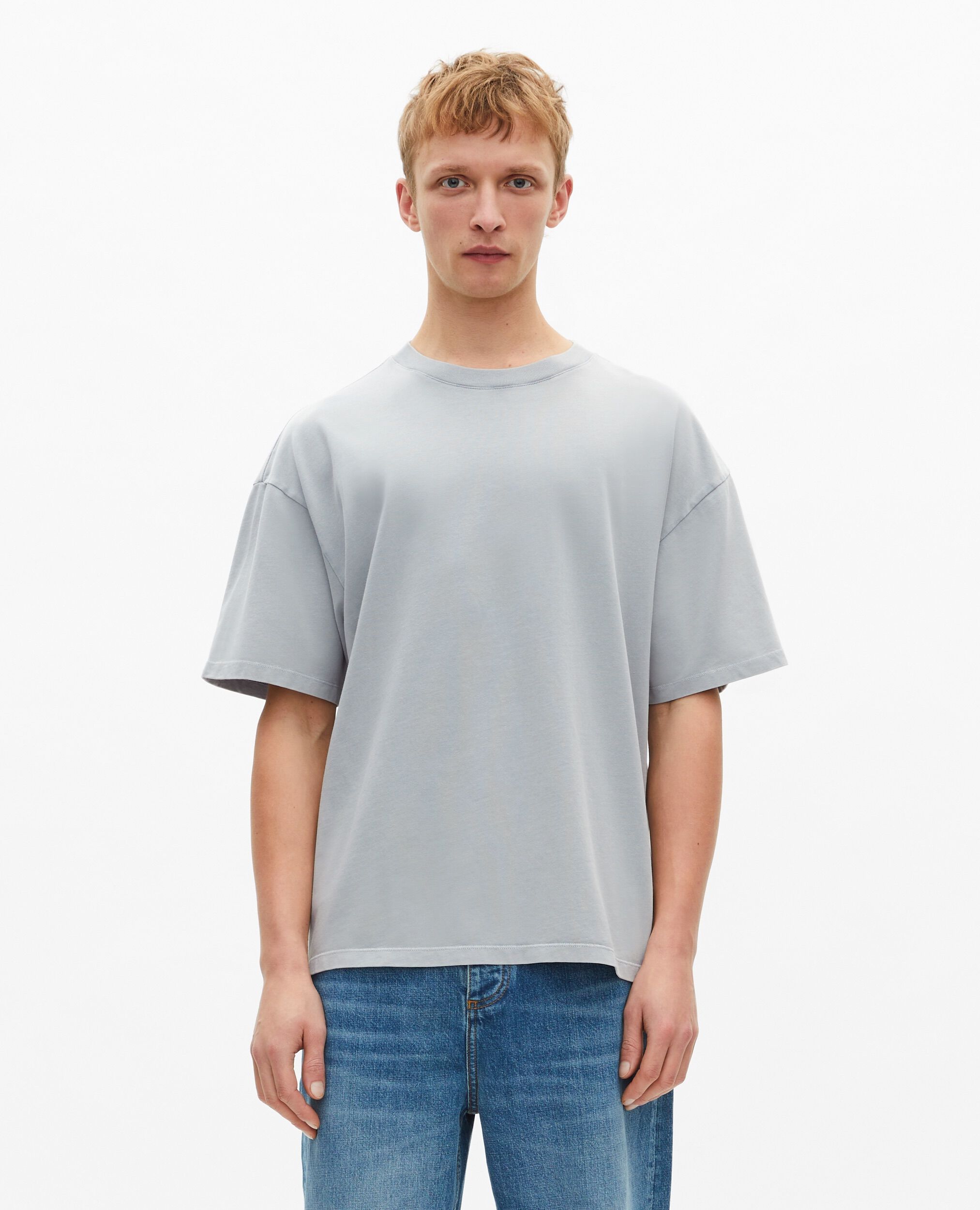 T-shirt avec sérigraphie bleu, BLUE GREY, hi-res image number null