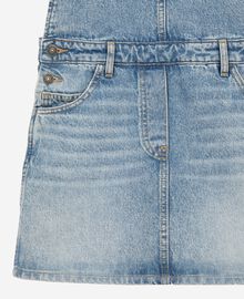The Kooples FEMME BLUE BLEACHED / NAVY robe courte salopette denim