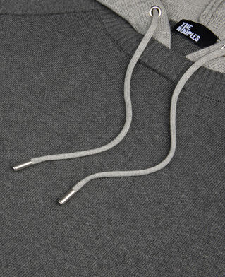 The Kooples HOMME MIDDLE GREY / ANTHRACITE pull en coton gris