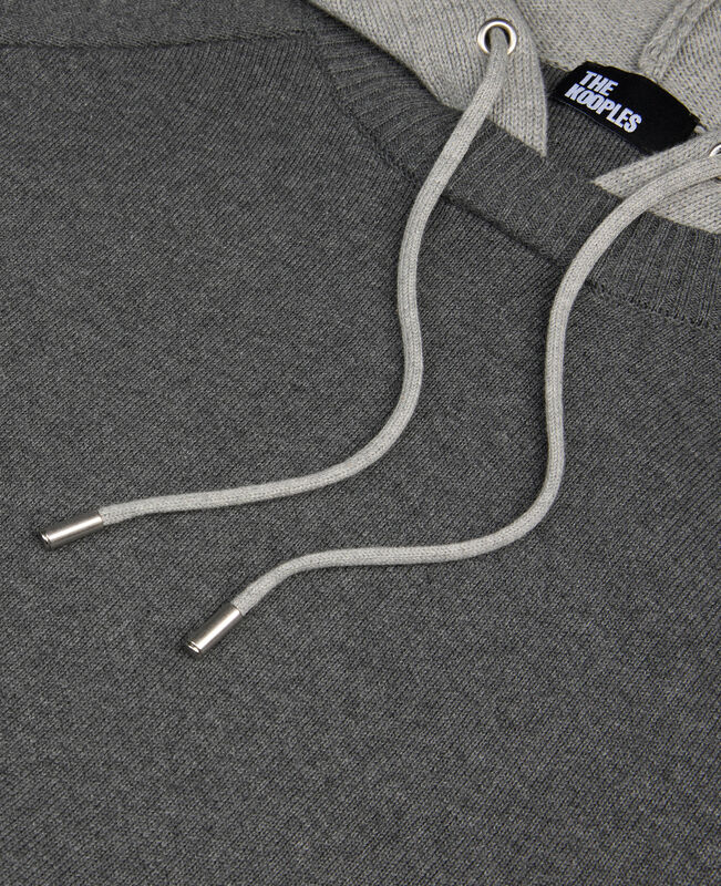 The Kooples HOMME MIDDLE GREY / ANTHRACITE pull en coton gris