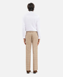 The Kooples HOMME BEIGE-BROWN pantalon de costume prince de galles beige