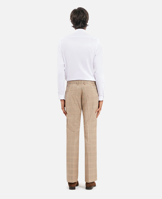 The Kooples HOMME BEIGE-BROWN pantalon de costume prince de galles beige