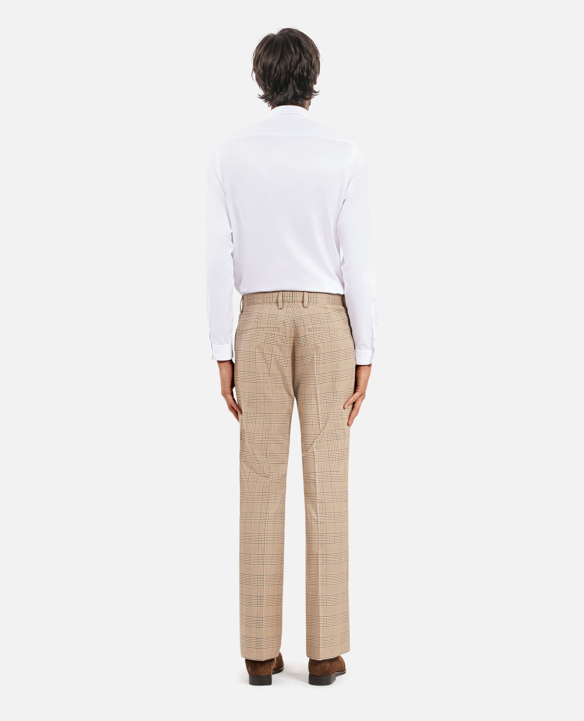 Pantalon de costume prince de Galles beige, BEIGE-BROWN, hi-res image number null