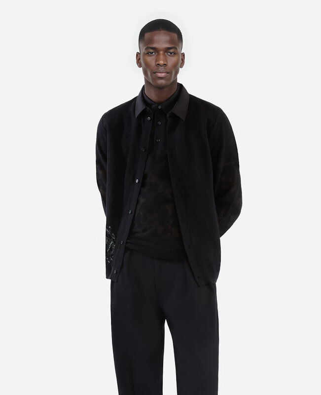 The Kooples HOMME BLACK chemise en dentelle noire