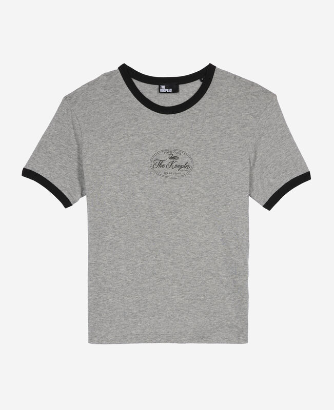The Kooples FEMME GREY MELANGE t-shirt avec sérigraphie gris