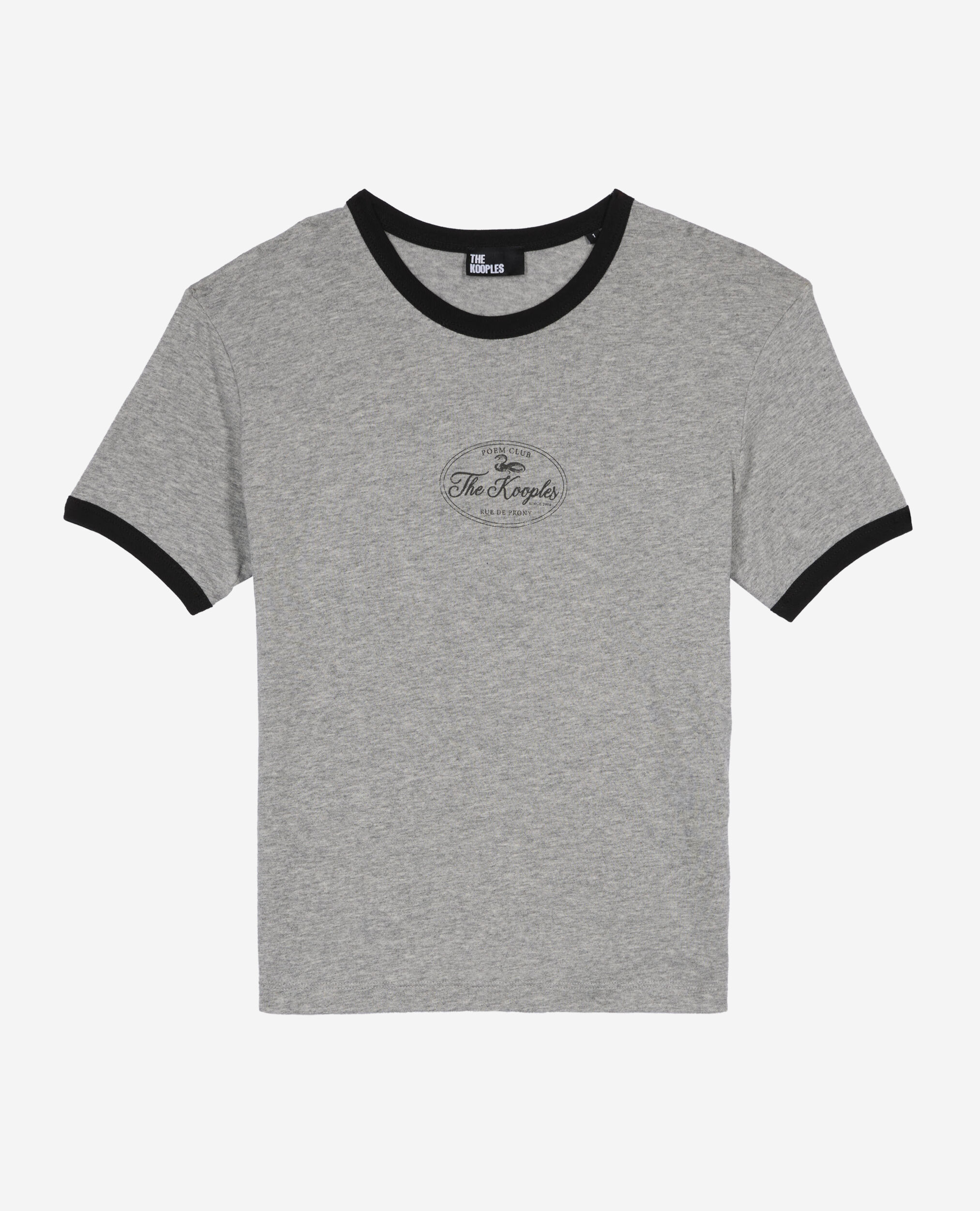 T-shirt avec sérigraphie gris, GREY MELANGE, hi-res image number null
