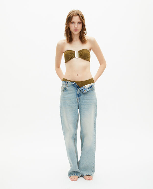 The Kooples FEMME KAKI haut de maillot de bain the kooples x luz bandeau kaki