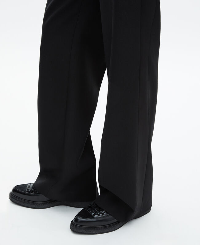 The Kooples FEMME BLACK pantalon de smoking large noir