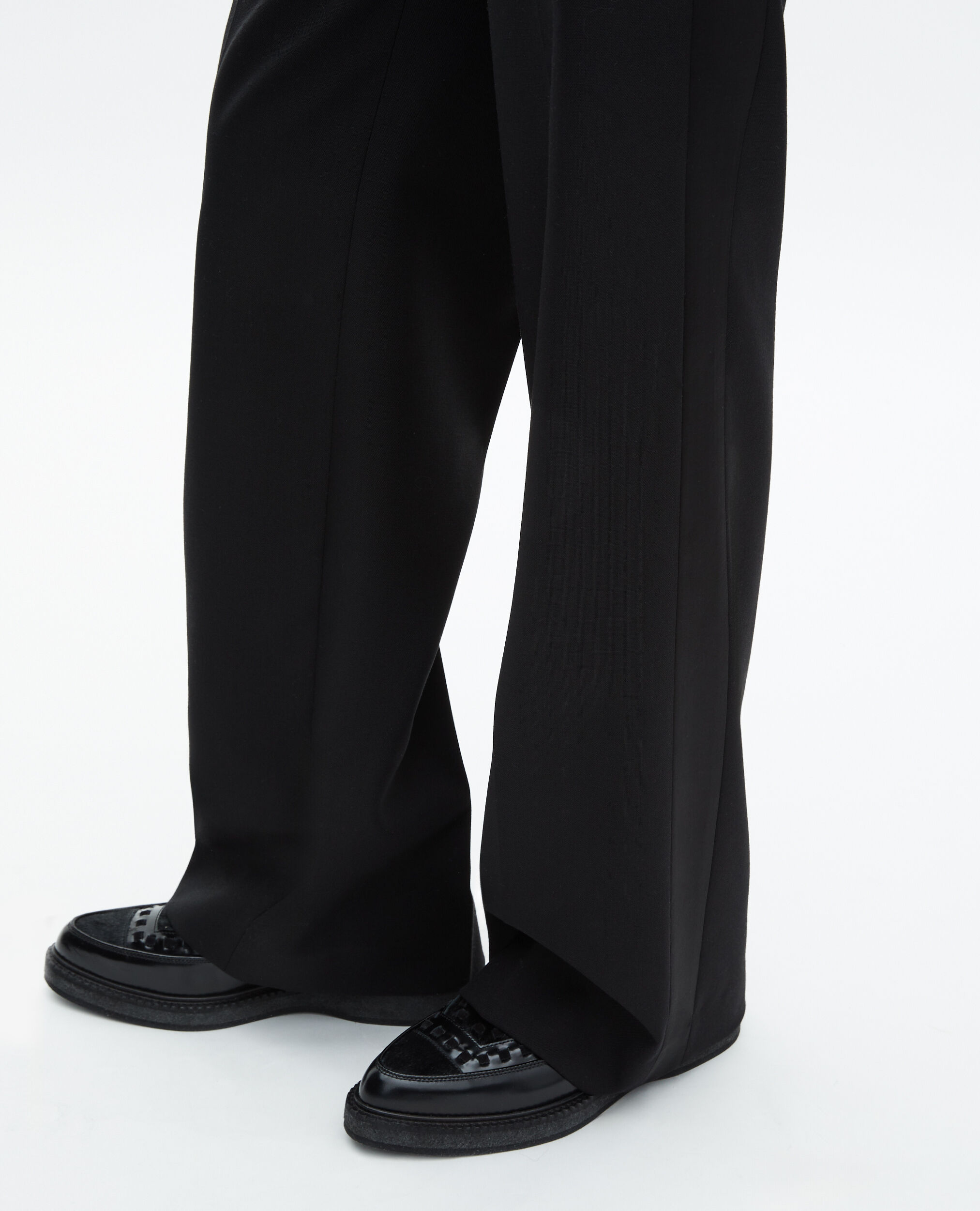 Pantalon de smoking large noir, BLACK, hi-res image number null