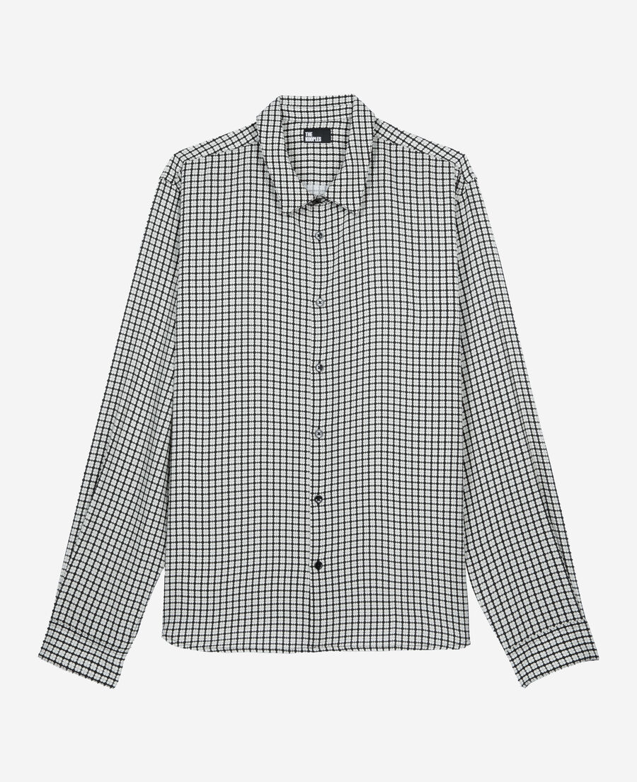 The Kooples MEN BLACK WHITE floral print shirt