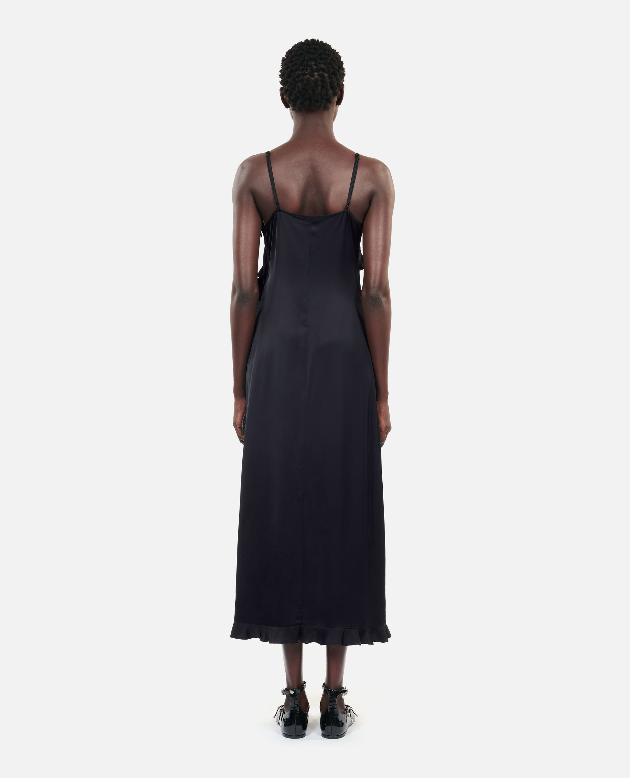 Robe nuisette longue noire, BLACK, hi-res image number null