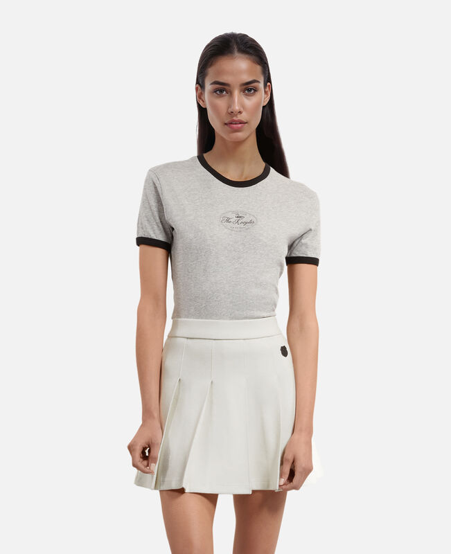 The Kooples FEMME ECRU jupe courte plissée écrue
